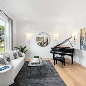 First-floor living room provides additional living space
