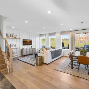 Large great room with access to rear yard