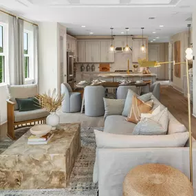 Spacious great room just off the gourmet kitchen