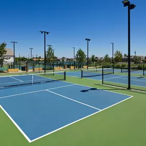 Six pickleball courts