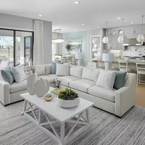 Single-story open-concept floor plans