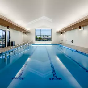 Indoor pool with swim lanes