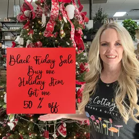 Black Friday Sale! Buy One Holiday Item, Get One 50% off!
