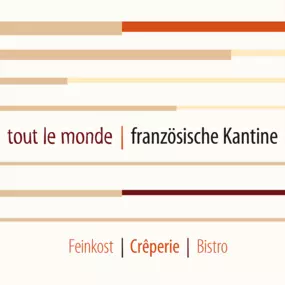SW Kommunikation Typografisches Design mit Linien und Schrift für französisches Bistro, inspiriert von Gastronomie und Genuss