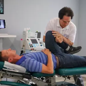 Dr. Dahmer adjusting a patient