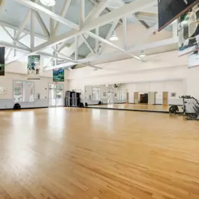 Yoga studio at the wellness center at Trestle Ridge at Brunswick Forest