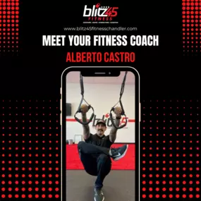 Meet Coach Alberto!
Blitz45 Fitness NEW Lead Strength & Conditioning Trainer. With 5 years of experience and a background in Crossfit style boot camps, Calisthenics, TRX Suspension, and Kettlebell Fitness training. Coach Alberto offers a dynamic routine for anyone regardless of fitness level.