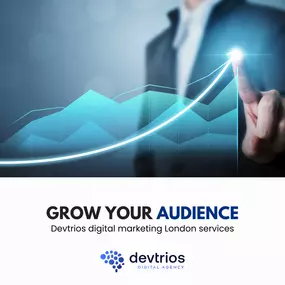 Devtrios digital marketing London service, increase audience growth, business analytics, SEO agency