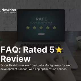 5-star Devtrios review for web development and app optimization in London, digital agency client testimonial