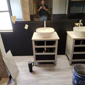 finishing up Mr Oteros Bathroom