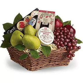 fruit and gourmet basket