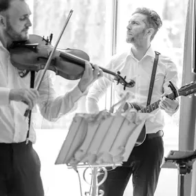 dunkelgoldmusik | Hochzeits- und Veranstaltungsmusik Professionelles Musiker Duo sorgt mit Viola und Gitarre für stilvolle Hochzeitsmusik. Foto von Nataliia Schütze.