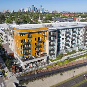 Aerial View at Track 29 Apartments