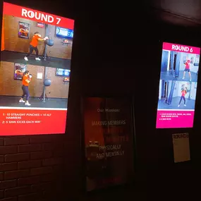 Tv showing workout