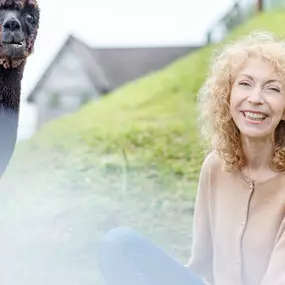 Bild von Karin Isch - inner balance coaching - und Wohlfühl-Erlebnisse mit Alpakas