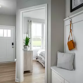 Drop everything at the door. Simple, stress-free organization built in.