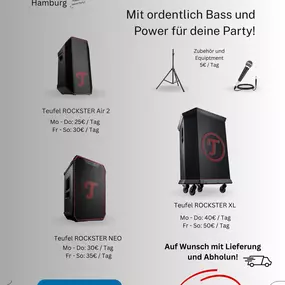 Bild von SOUNDBOKS  JBL Partybox Verleih - Lautsprecher mieten in Hamburg beim Eventservice Hamburg - der Partyverleih