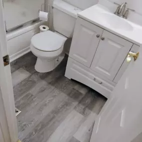 Does your bathroom need remodeled? We have worked on dozens of bathroom projects, including this powder room remodel in a Hebron, Kentucky home. does your bathroom need updated? We can help. Reach out and we can talk about your project.