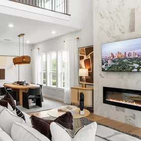 Bright living spaces with soaring ceilings