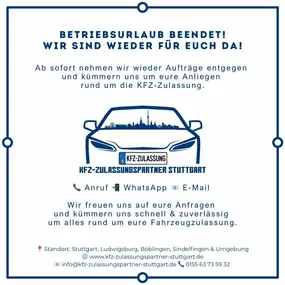 Bild von KFZ-Zulassungspartner Stuttgart  Ludwigsburg  Böblingen  Kfz Zulassung  Abmeldung  Ummeldung  Kennzeichenservice  TÜV