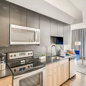 Large Kitchen with Stainless Steel Appliances at Sentral Union Station