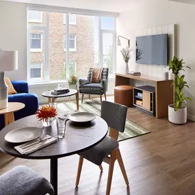 Inviting Furnished Living and Dining Rooms at Sentral First Hill