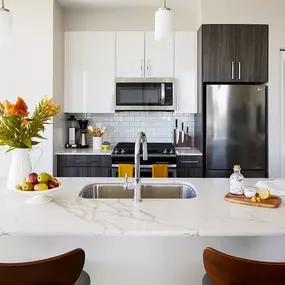 Beautiful Kitchen and Island Counter at Sentral Michigan Ave