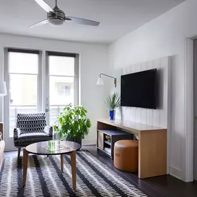 Living Room with Lots of Natural Light at Sentral East Austin at 1614 E. 6th
