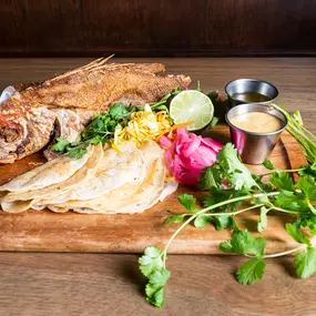 Crispy whole red snapper