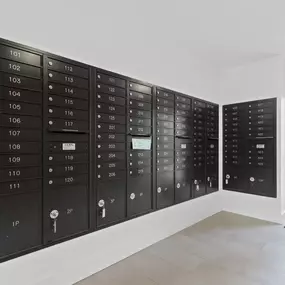 Indoor package and mail room.