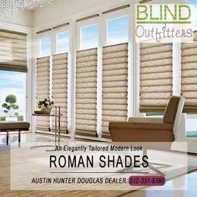 Hunter Douglas Roman shades by Blind Outfitters: Blinds, Shutters, Shades.