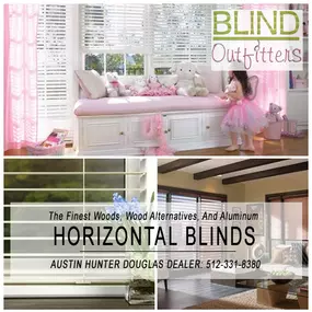Horizontal blinds Austin.