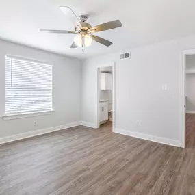 Bedroom with Luxury Vinyl Plank Flooring