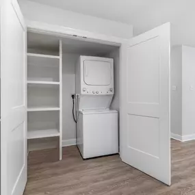 Washer & Dryer with Organized Shelving