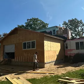 Major home addition and dormer build in progress. Selective Remodeling handles full design-build home extensions, additions, and dormer construction throughout Long Island.