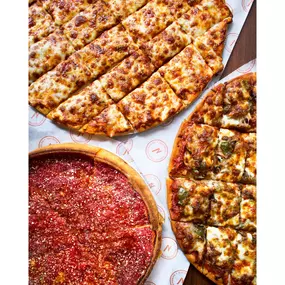 We're also known for our Classic Thin Crust pizza! Or try our Super Thin, Rustic Crust and Gluten-Free options. Build your own and choose from our Greatest Hits selections.