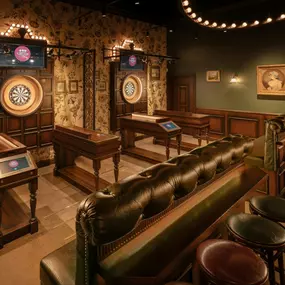 Upscale yet playful, Flight Club pairs its innovative dart systems with elevated bar food and a rotating list of craft beers.