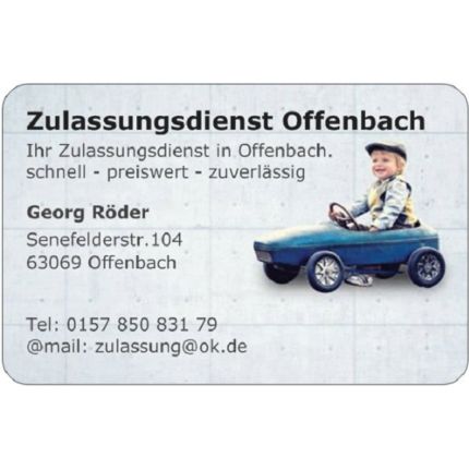Logótipo de KFZ Zulassungsdienst Offenbach Röder für Stadt u. Kreis.
