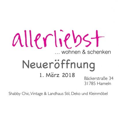 Logo from allerliebst - wohnen & schenken