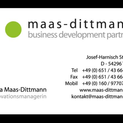 Logotyp från Maas-Dittmann - Business Development Partner