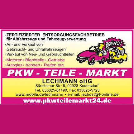 Logotyp från Lechmann oHG Pkwteilemarkt24