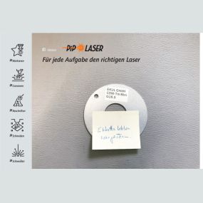 PiP Lasertechnik und Systeme. Etiketten kleben war gestern. Produktkennzeichnung Heute mit Lasertechnik. Dauerhaft und präzise.