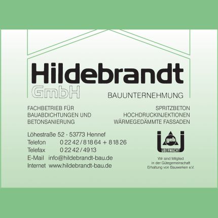 Logotyp från Bauunternehmung Hildebrandt GmbH - Bauabdichtungen und Betonsanierung