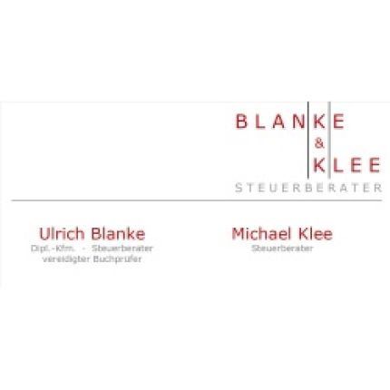 Logo de Blanke & Klee:  Steuerberater & vereidigter Buchprüfer