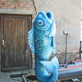 Dekorations- und Figurenbau - Dekorationsfisch aus Styropor. Produziert von Werbung Werker aus Dresden.