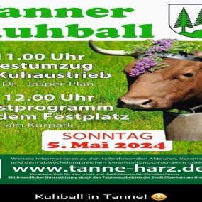 Kuhball in Tanne