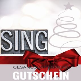 Weihnachts Geschenk Gutschein Gesangsunterricht