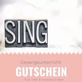 Geschenk - Gutschein Gesangsunterricht Ludwigsburg