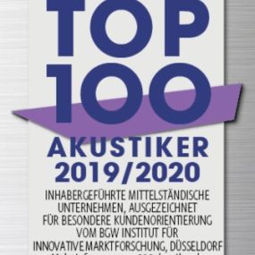 Auszeichnung  TOP 100 Akustiker 2019/2020