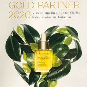 Wir sind Dank unserer Kunden auch 2020 wieder Clarins Goldpartner! Herzlichen Dank dafür!